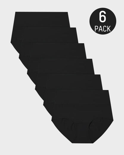 Nahtlose unsichtbare Höschen mit hoher Taille (6er-Pack)