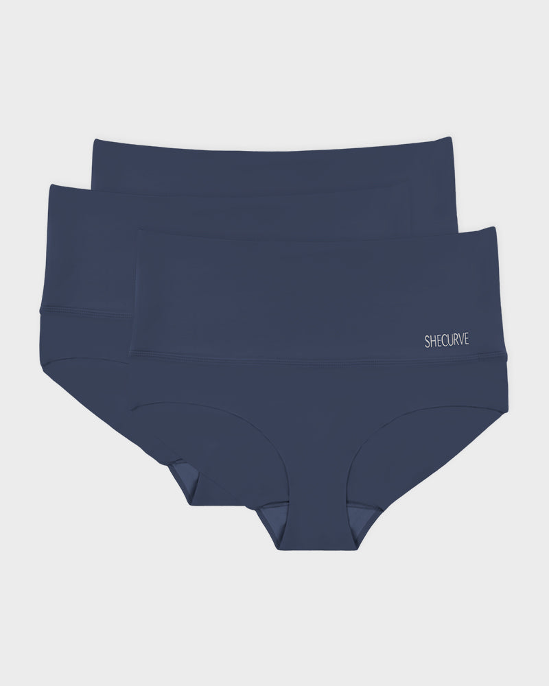 3er-Pack Formhöschen mit hoher Taille und flachem Bauch