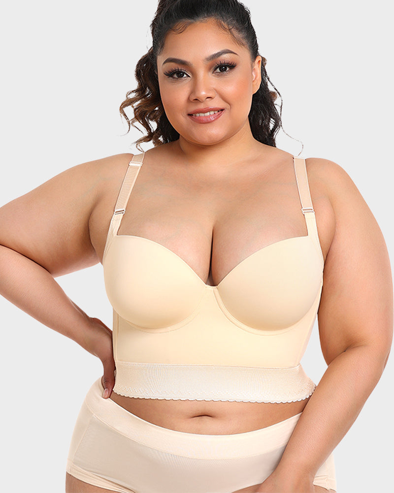 Longline Push-Up Bra with Built-In Shapewear