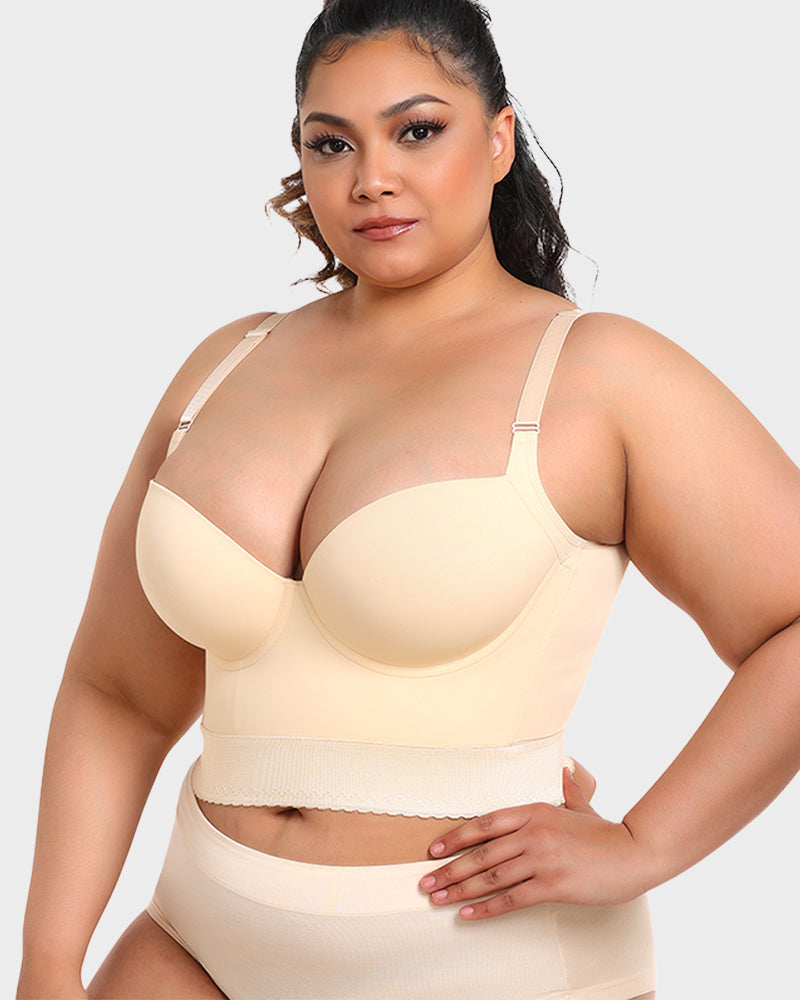 Longline Push-Up Bra with Built-In Shapewear