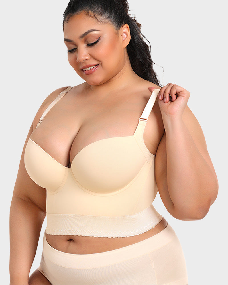 Longline Push-Up Bra with Built-In Shapewear