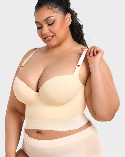 Longline Push-Up Bra with Built-In Shapewear