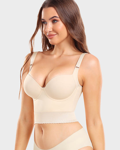 Longline Push-Up Bra with Built-In Shapewear