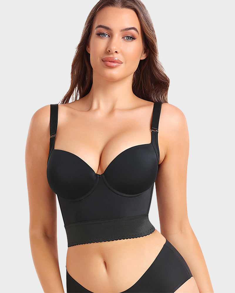 Longline Push-Up Bra with Built-In Shapewear
