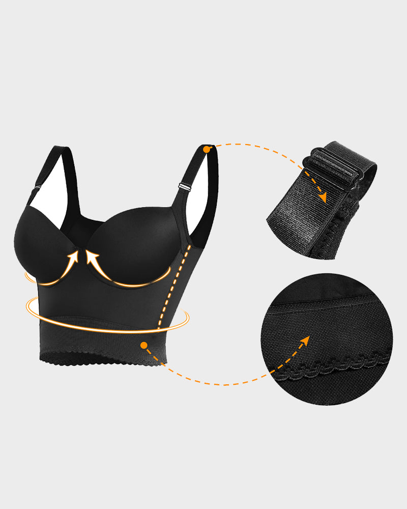 Longline Push-Up Bra with Built-In Shapewear