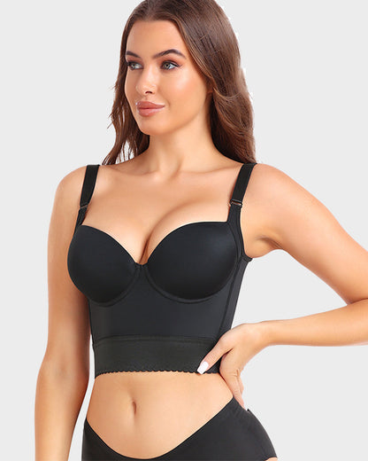 Longline Push-Up Bra with Built-In Shapewear