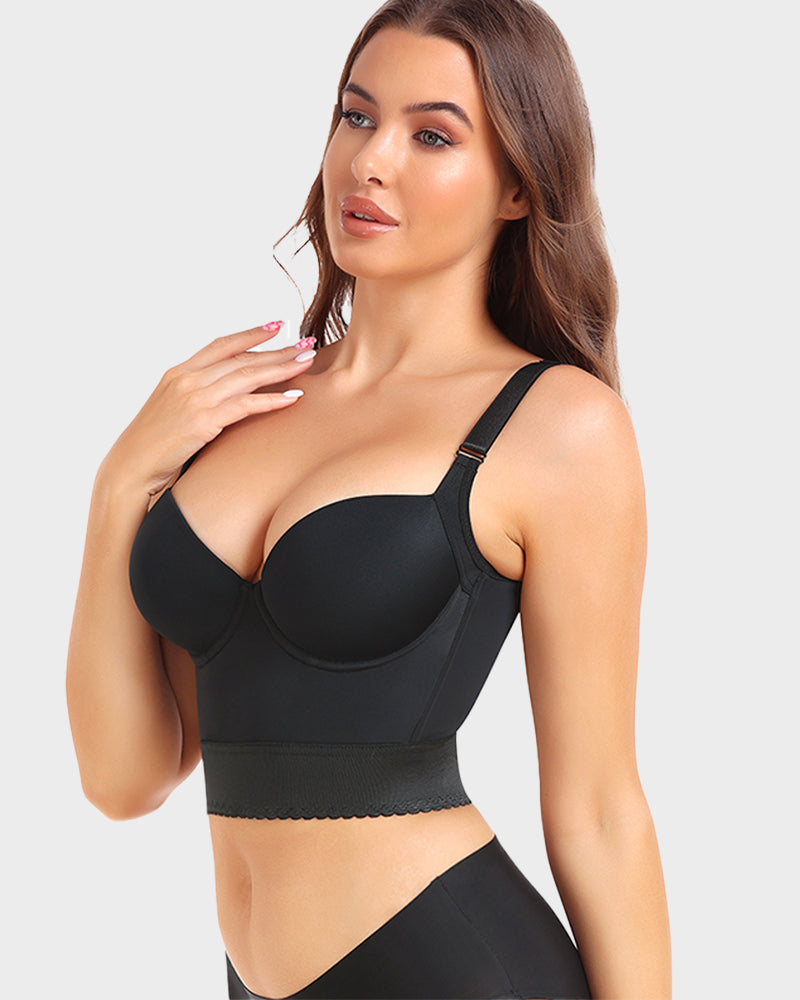 Longline Push-Up Bra with Built-In Shapewear