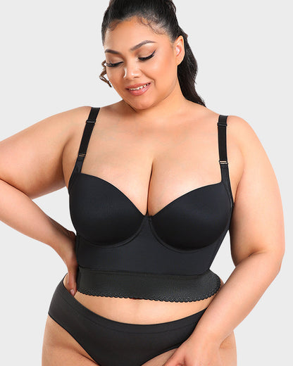 Longline Push-Up Bra with Built-In Shapewear