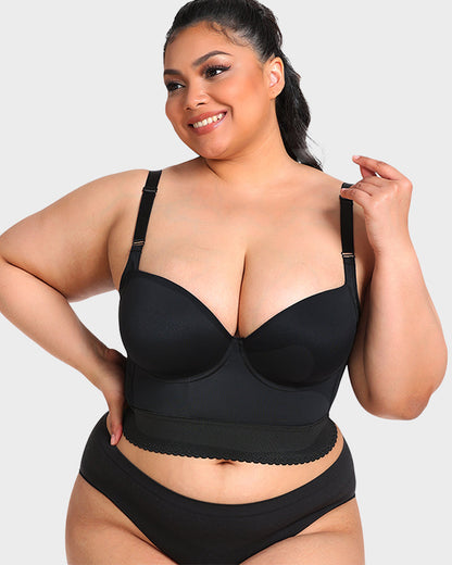 Longline Push-Up Bra with Built-In Shapewear