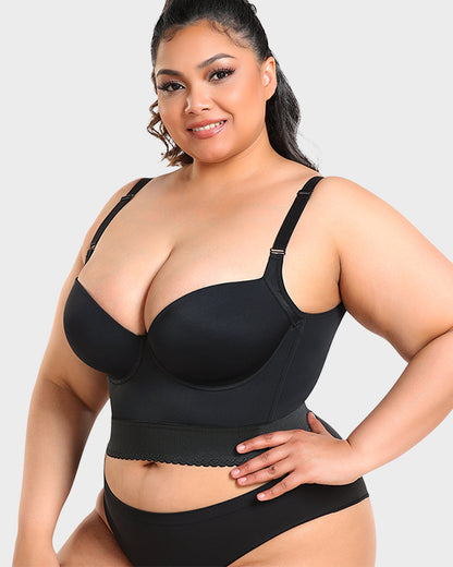 Longline Push-Up Bra with Built-In Shapewear