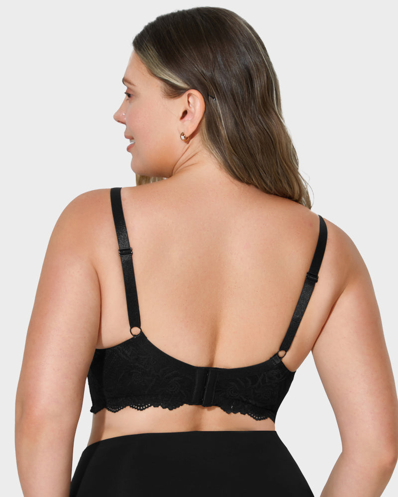 Full-Coverage Lace Push-Up Bra