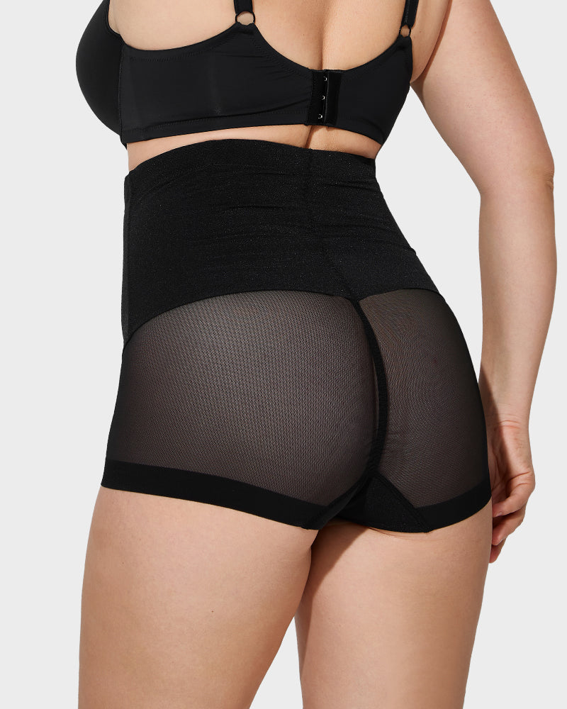High-Waisted Mesh Shaping Panty