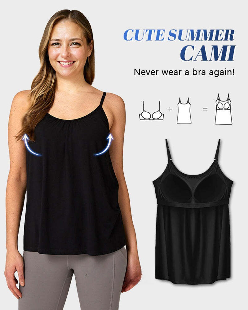 Fly-Free Cooling Cami with Built-In Bra