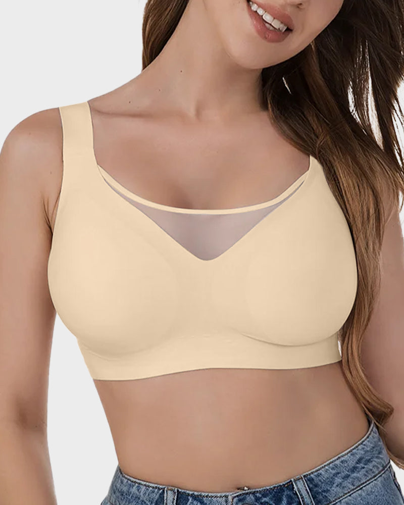 Mesh-Front Sculpting Bra