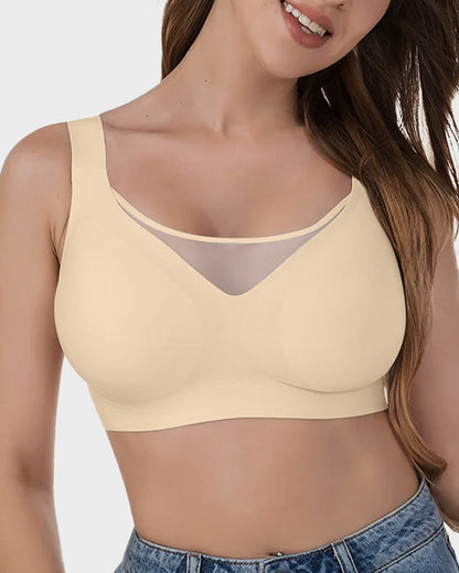 Mesh-Front Sculpting Bra