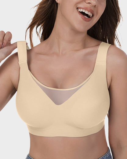 Mesh-Front Sculpting Bra