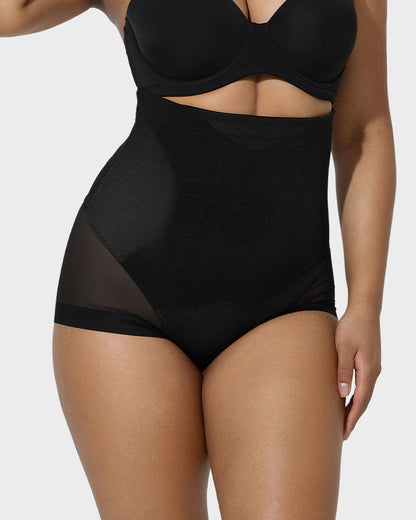 High-Waisted Mesh Shaping Panty