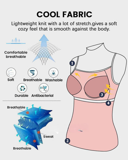 Fly-Free Cooling Cami with Built-In Bra