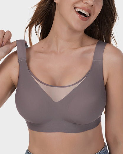 Mesh-Front Sculpting Bra
