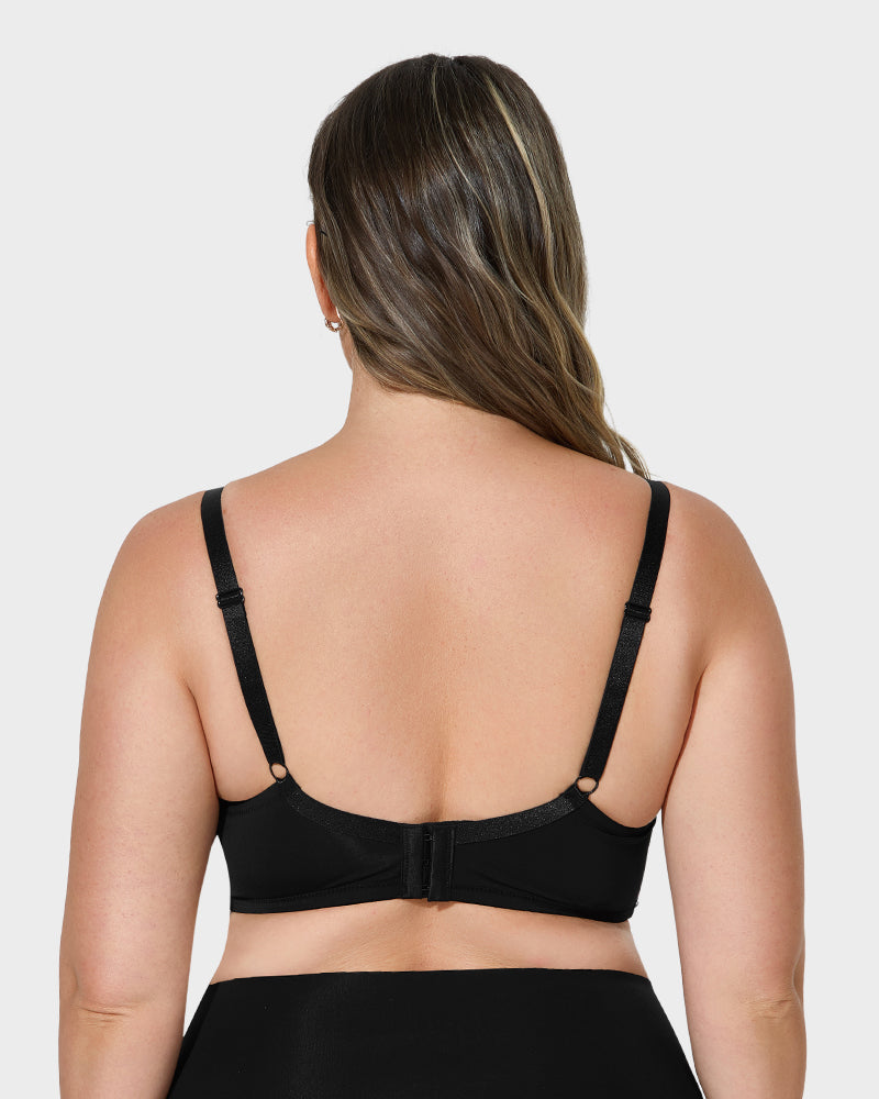 V-Neck Lace-Trim Full-Coverage Push-Up Bra
