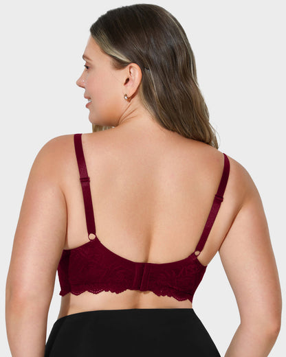 Full-Coverage Lace Push-Up Bra