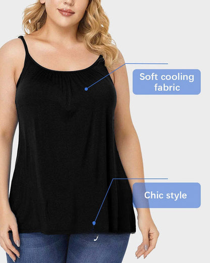 Fly-Free Cooling Cami with Built-In Bra