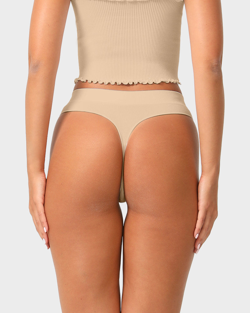 Nahtloser Low-Rise Tanga für den Alltag (3er-Pack)