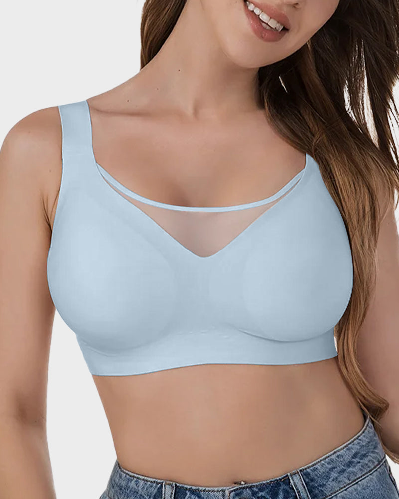 Mesh-Front Sculpting Bra