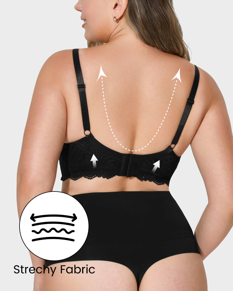 Full-Coverage Lace Push-Up Bra