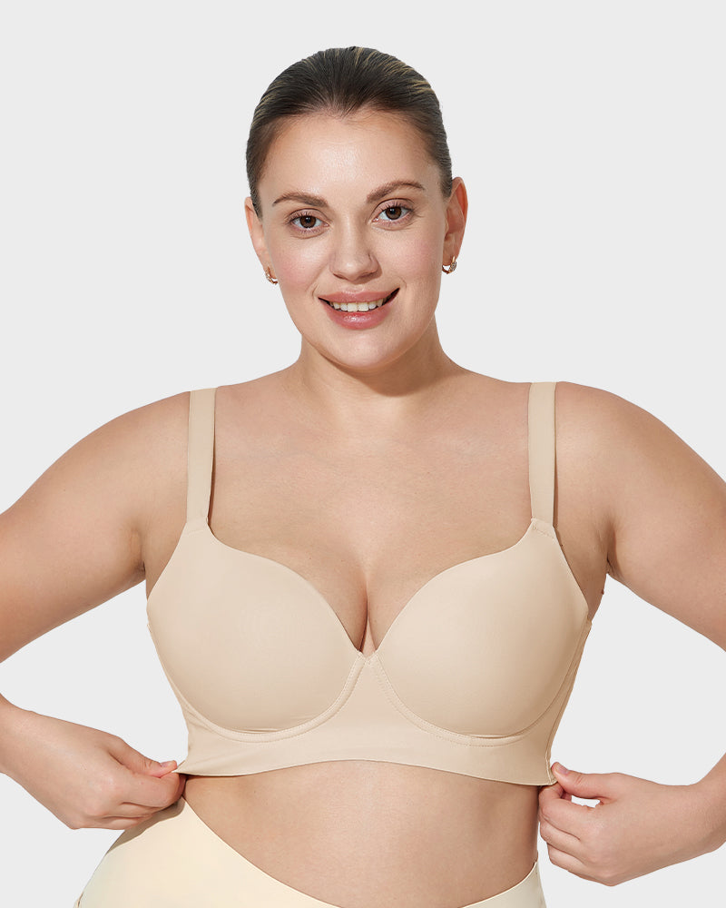 Back-Smoothing Plunge Push-Up Bra