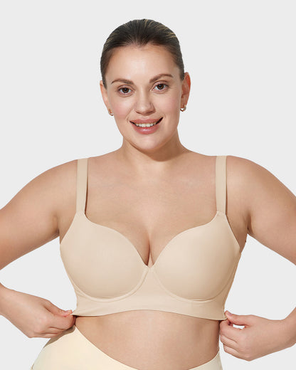 Back-Smoothing Plunge Push-Up Bra