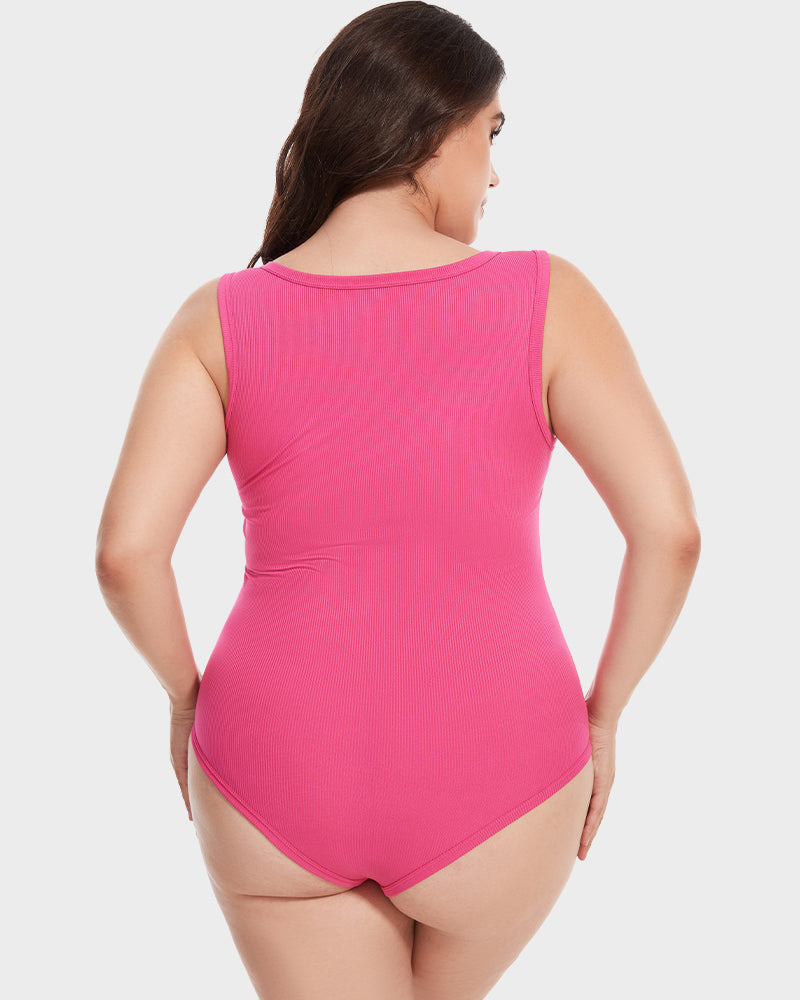 Sleeveless Tummy-Control Tank Bodysuit
