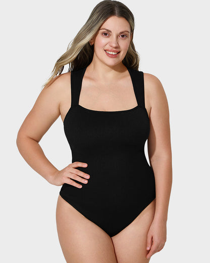 Sleeveless Tummy-Control Tank Bodysuit