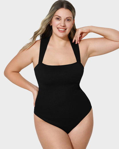 Sleeveless Tummy-Control Tank Bodysuit