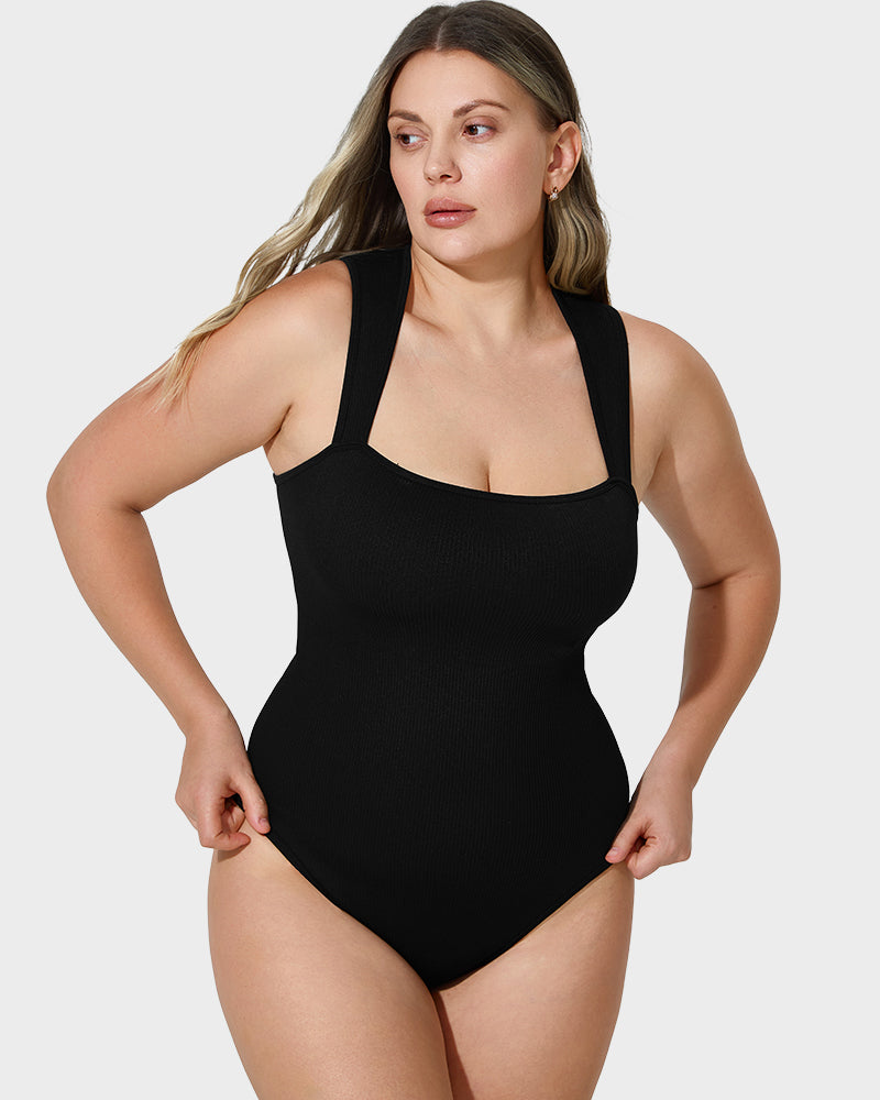 Sleeveless Tummy-Control Tank Bodysuit