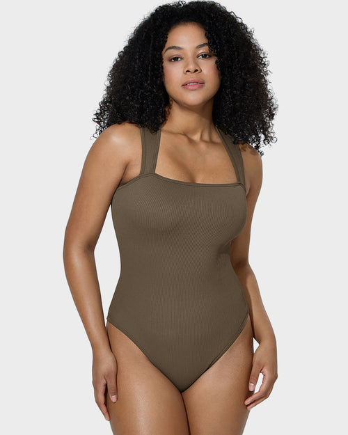 Sleeveless Tummy-Control Tank Bodysuit