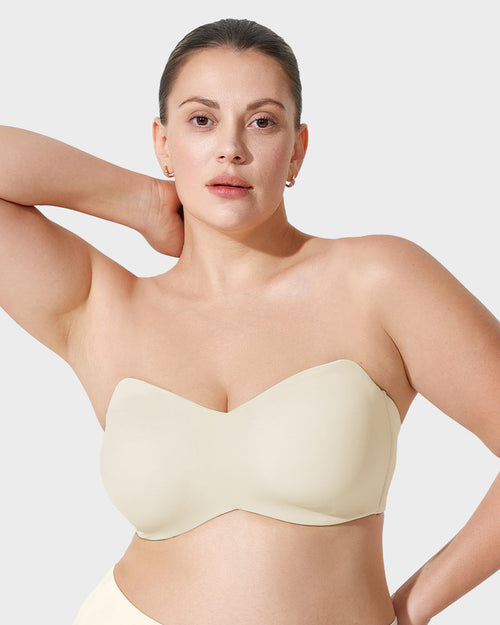 Convertible Non-Slip Bandeau Bra with Full Support