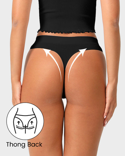 Nahtloser Low-Rise Tanga für den Alltag (3er-Pack)