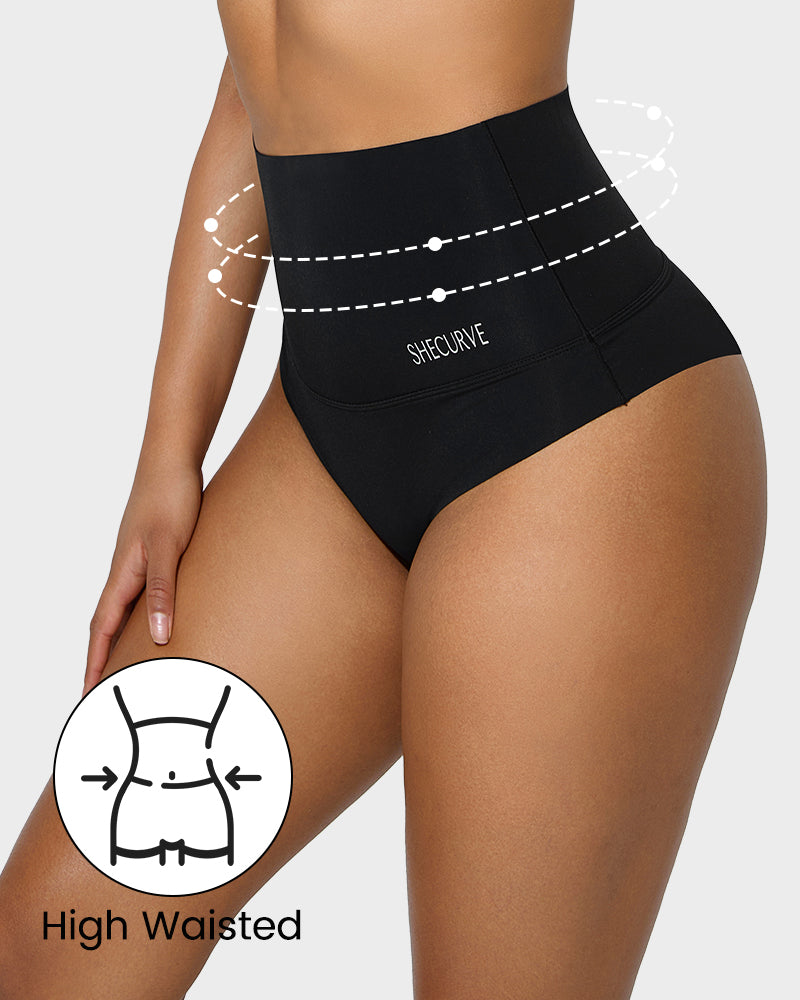 3er-Pack Formhöschen mit hoher Taille und flachem Bauch