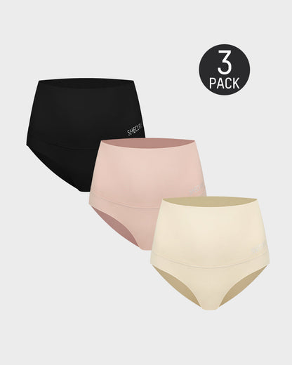 3er-Pack Formhöschen mit hoher Taille und flachem Bauch