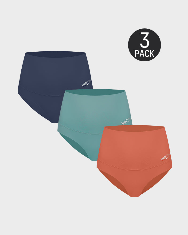 3er-Pack Formhöschen mit hoher Taille und flachem Bauch