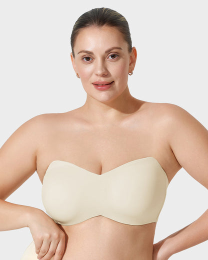 Convertible Non-Slip Bandeau Bra with Full Support