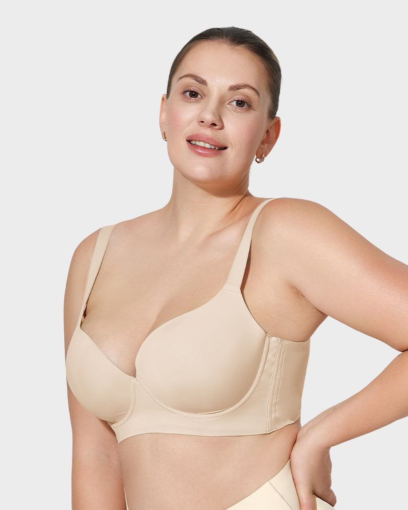 Back-Smoothing Plunge Push-Up Bra