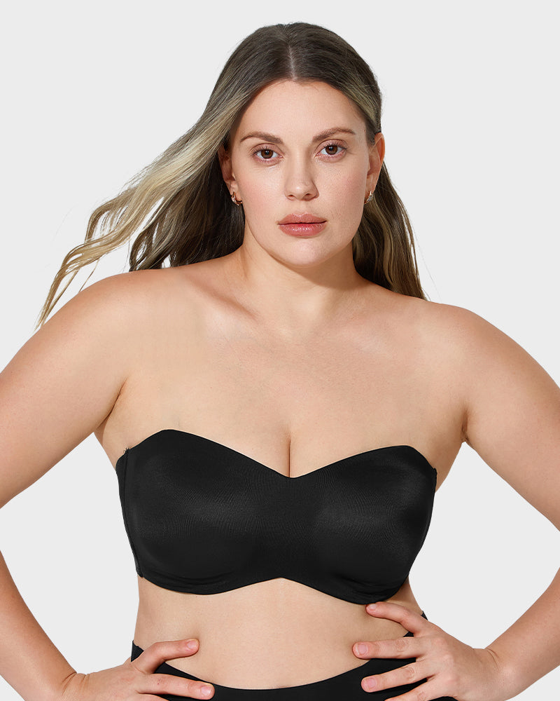 Convertible Non-Slip Bandeau Bra with Full Support