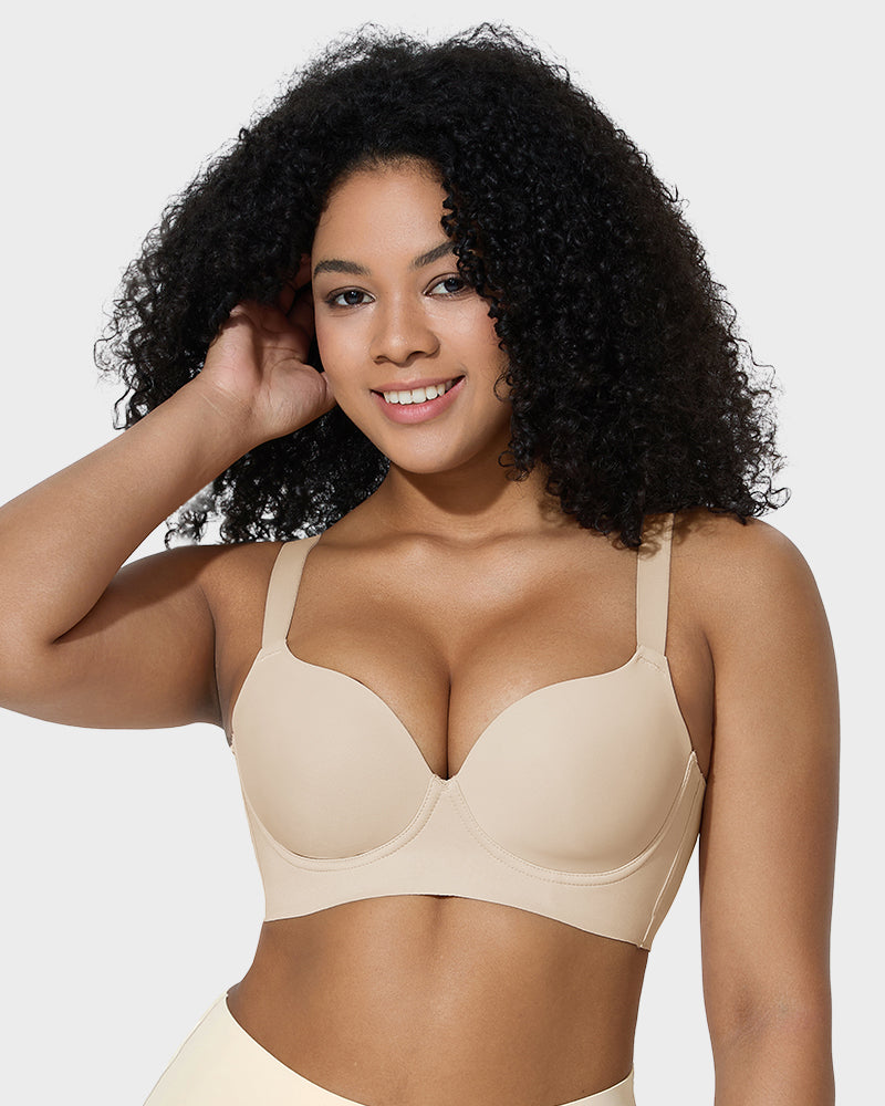 Back-Smoothing Plunge Push-Up Bra