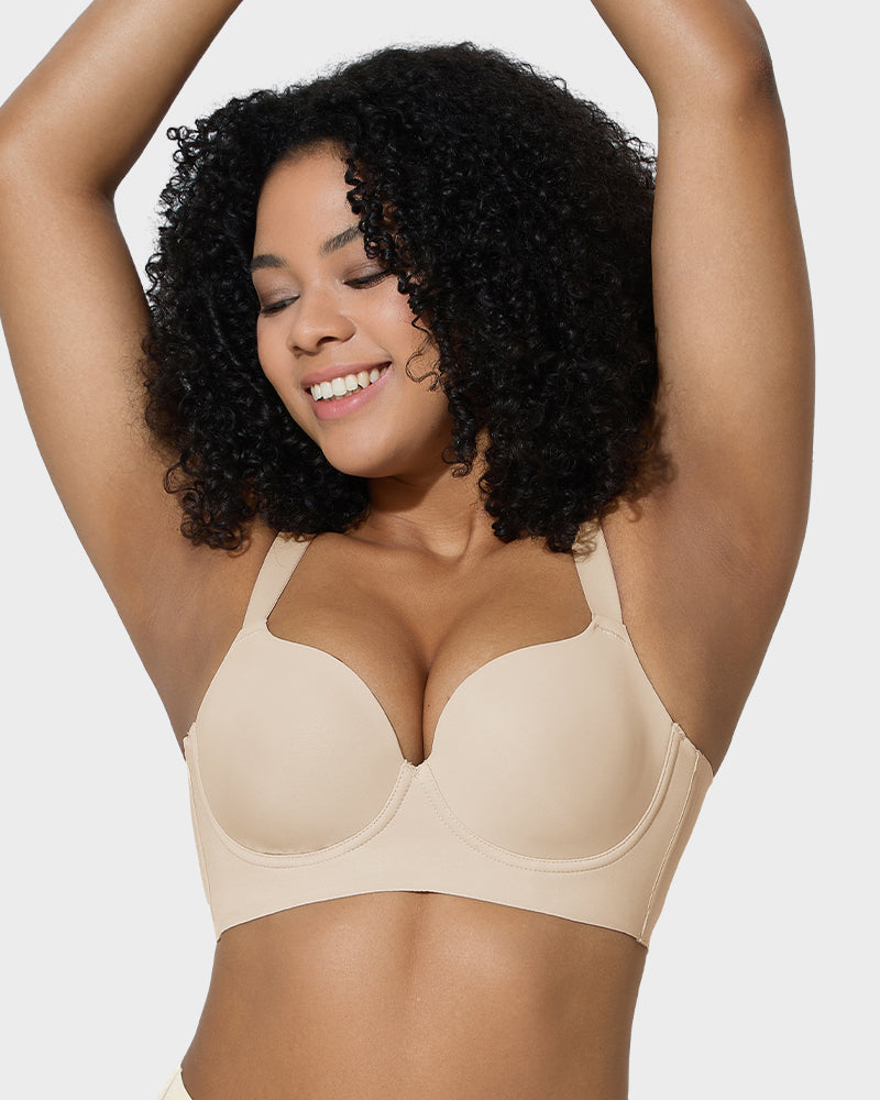Back-Smoothing Plunge Push-Up Bra