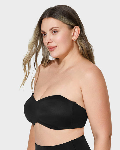 Convertible Non-Slip Bandeau Bra with Full Support