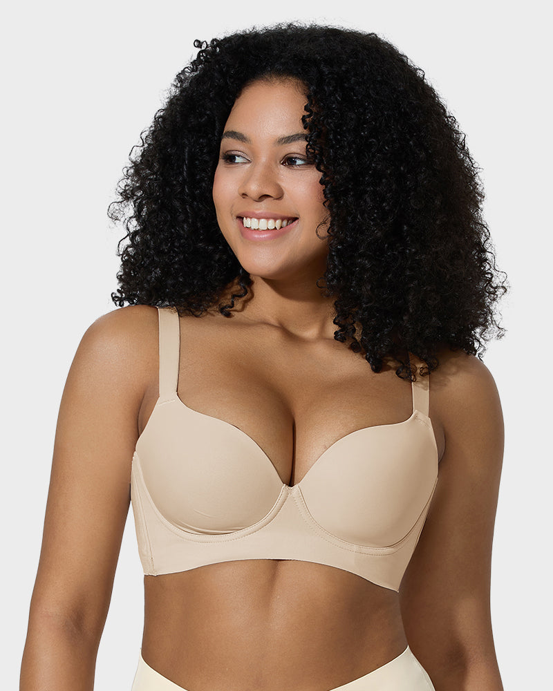 Back-Smoothing Plunge Push-Up Bra