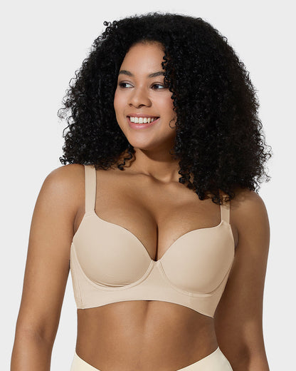 Back-Smoothing Plunge Push-Up Bra