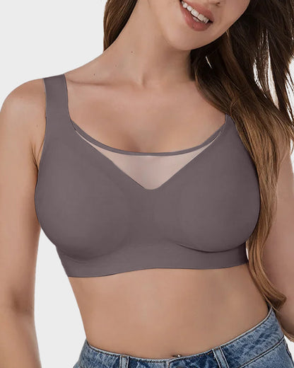 Mesh-Front Sculpting Bra
